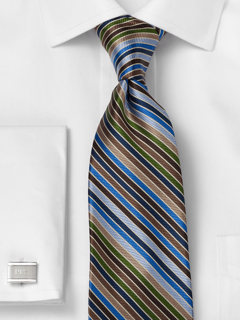 Alternate Image of Stripe Woven Silk Tie-1