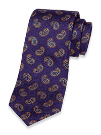 Paisley Woven Silk Tie - Purple Multi