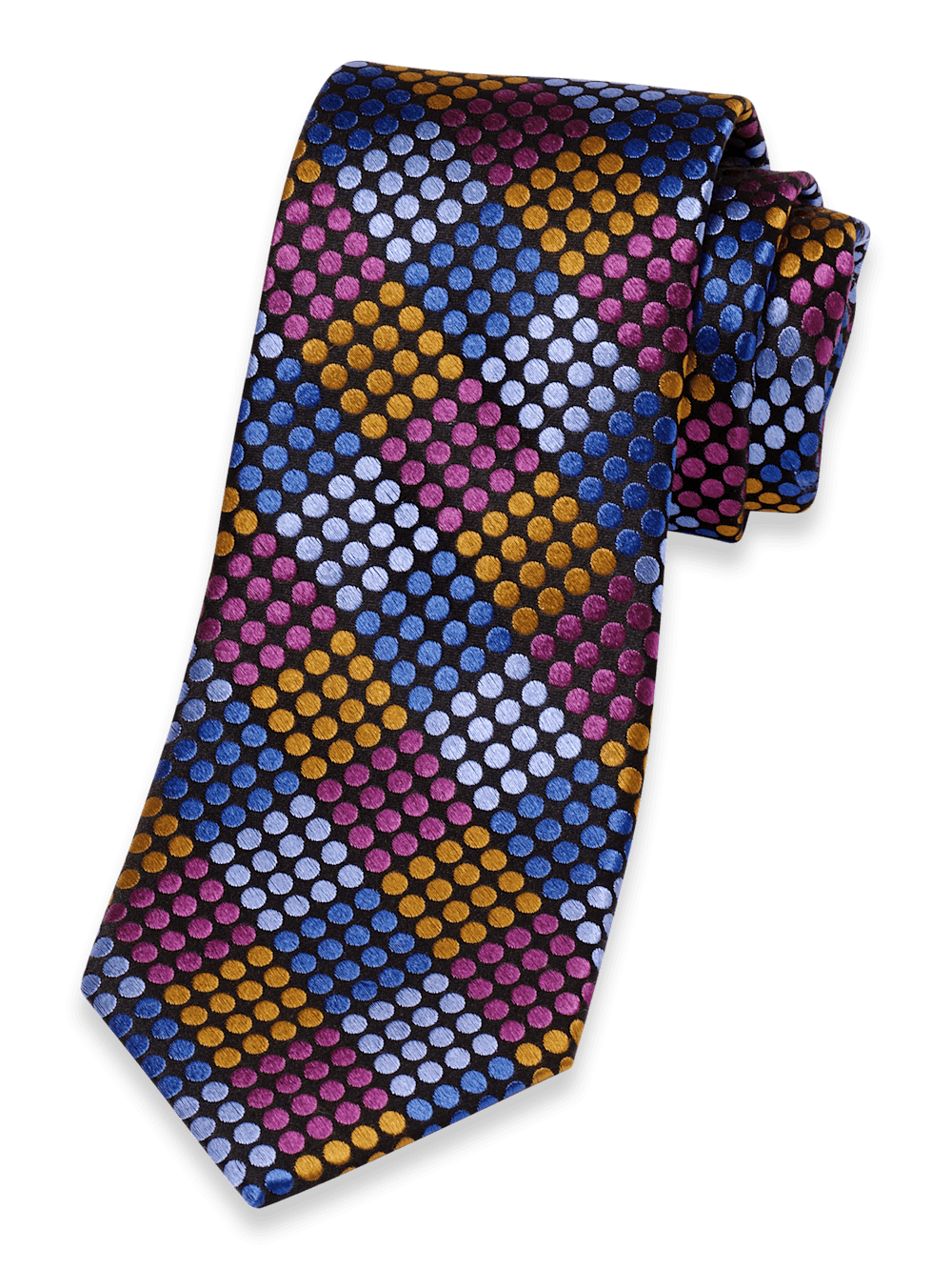 Product Image of Geometric Woven Silk Tie-Multi