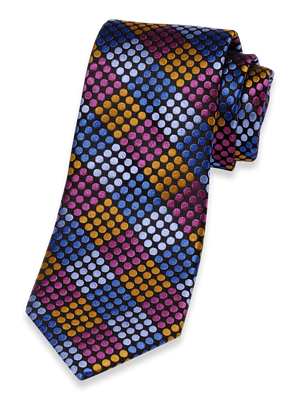 Geometric Woven Silk Tie - Multi