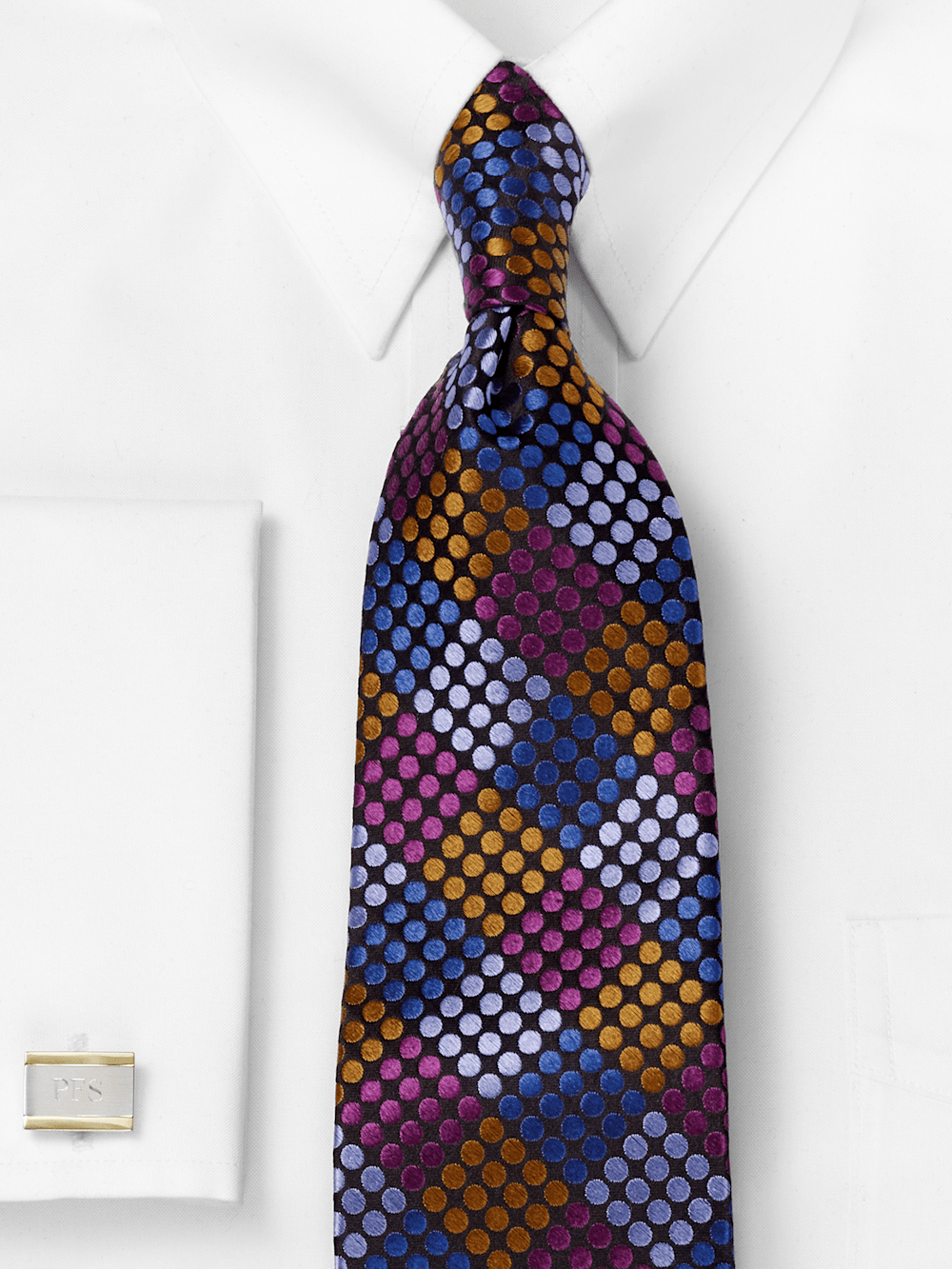 Alternate Image of Geometric Woven Silk Tie-1