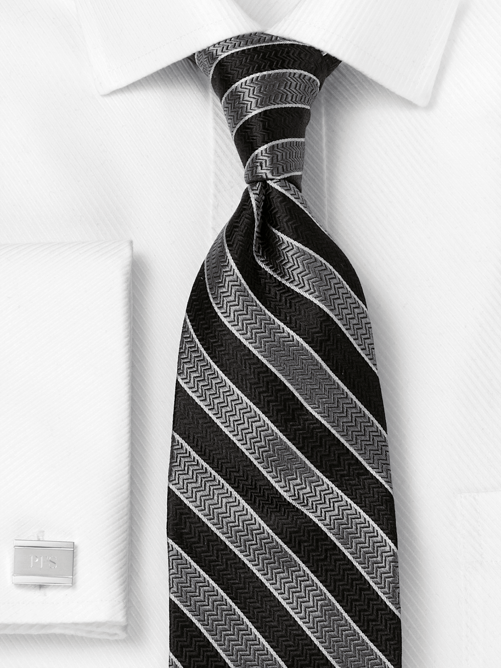 Alternate Image of Stripe Woven Silk Tie-1