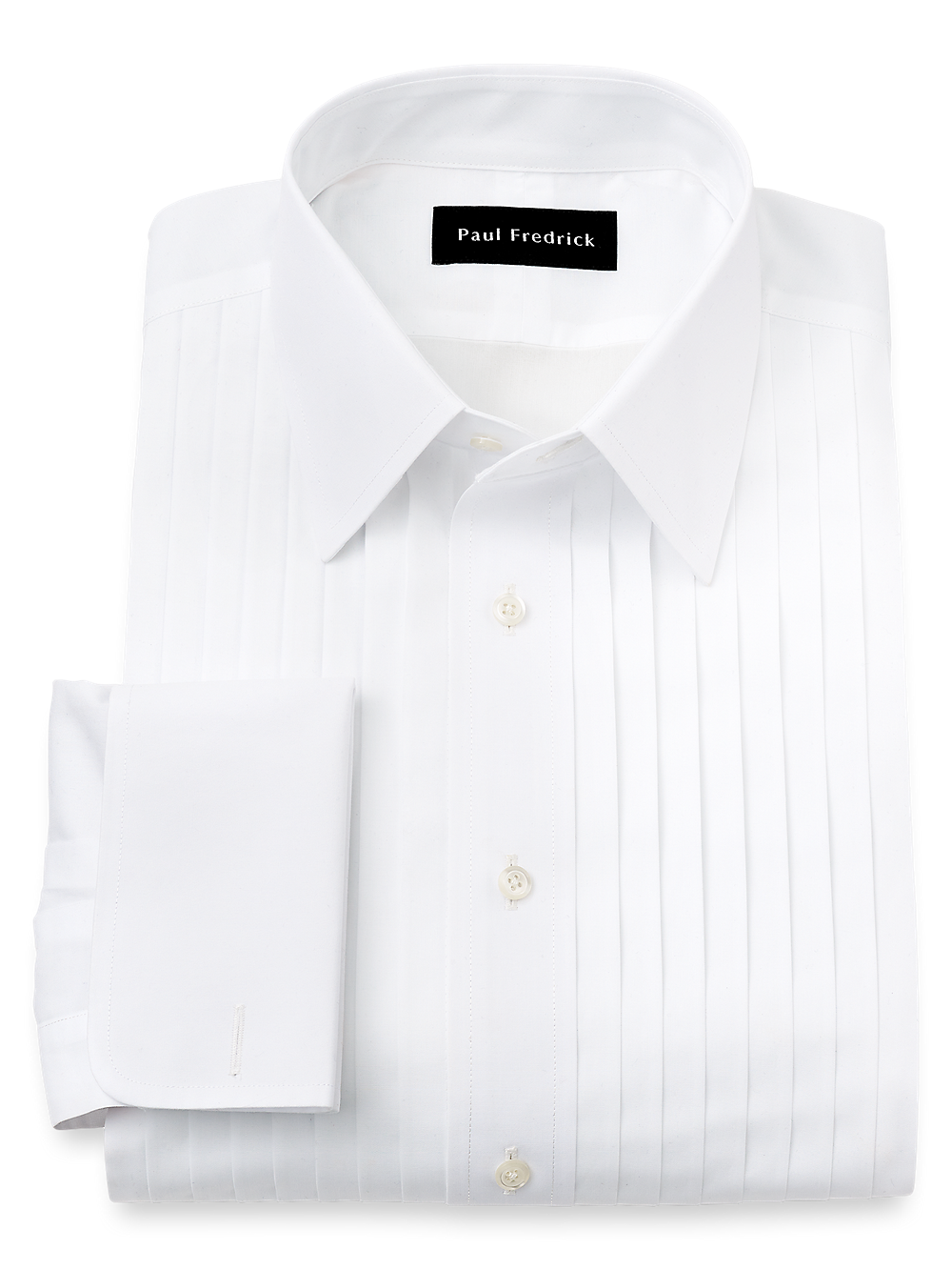 Product Image of Non-iron Cotton Tuxedo Shirt-White