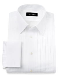 Non-Iron Cotton Tuxedo Shirt - White