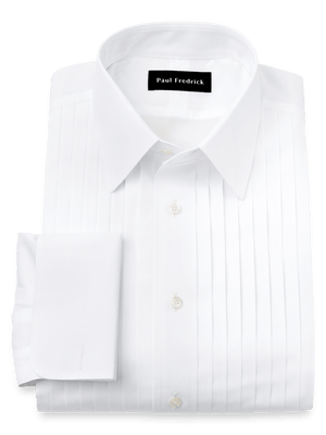 Non-Iron Cotton Tuxedo Shirt - White