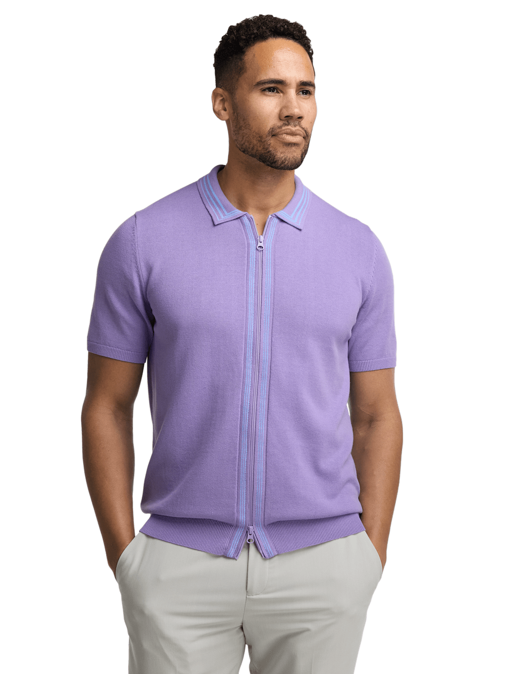 Alternate Image of Cotton Full Zip Polo-1