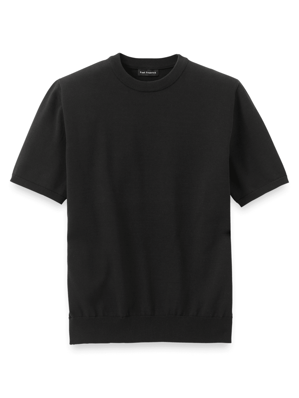 Product Image of Supima Cotton Crew Neck Sweater-Black