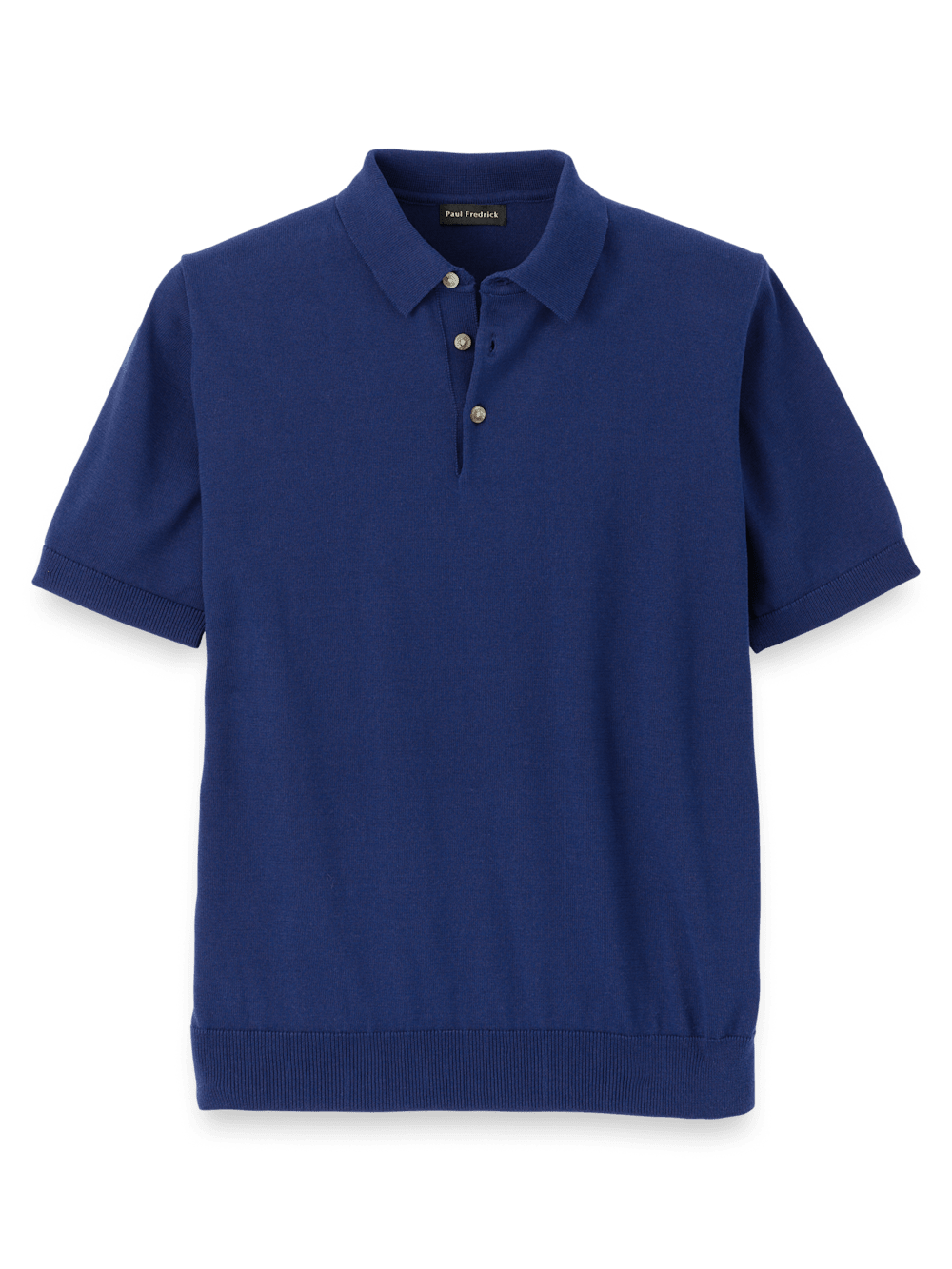 Product Image of Supima Cotton Three Button Polo-Navy