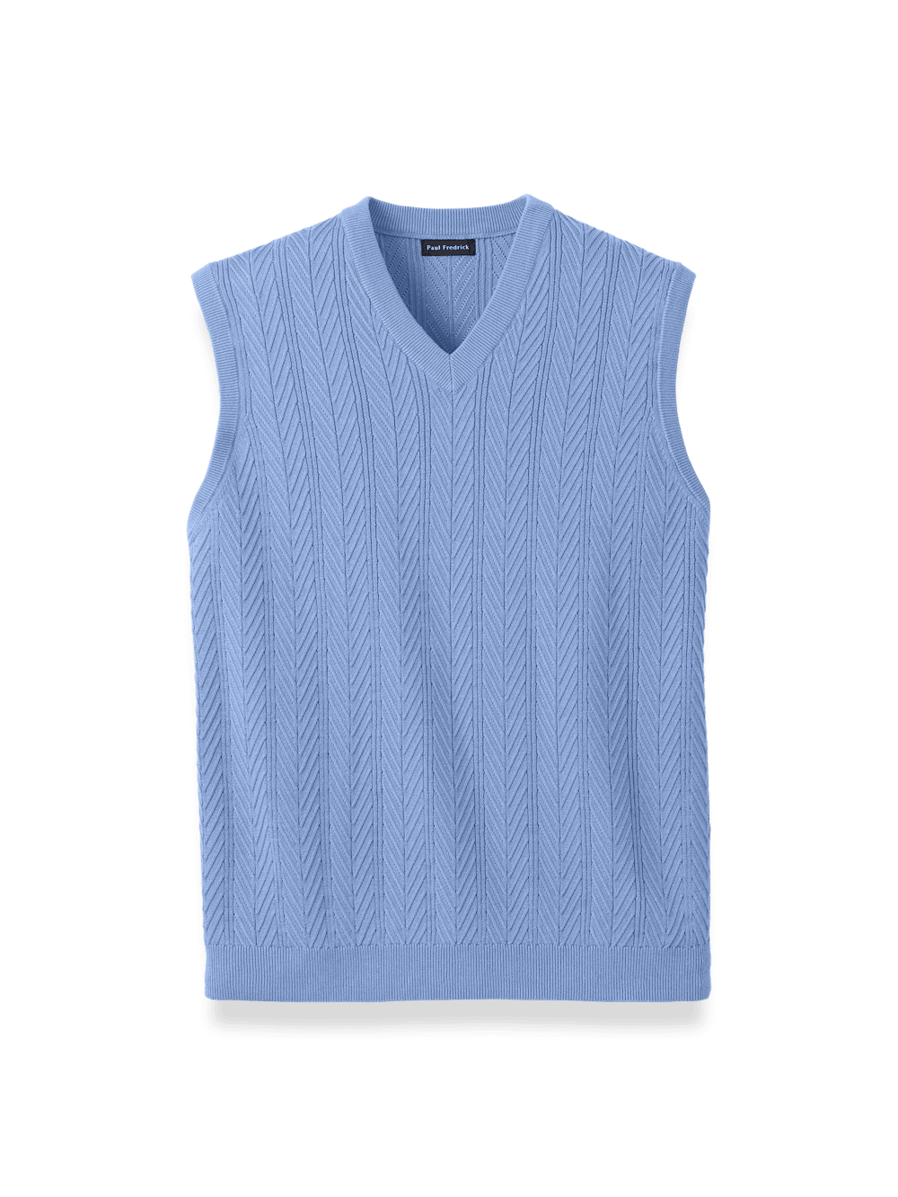 Product Image of Cotton V-neck Vest-Blue