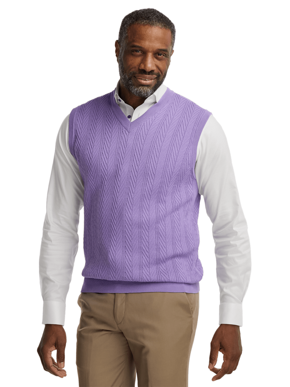 Alternate Image of Cotton V-neck Vest-1