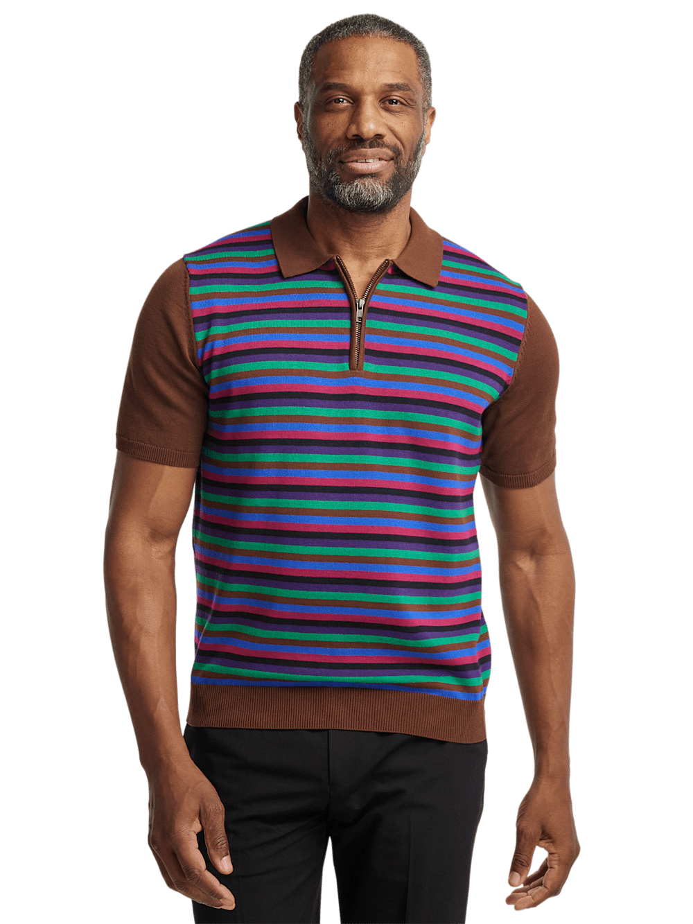 Alternate Image of Cotton Quarter Zip Polo-1