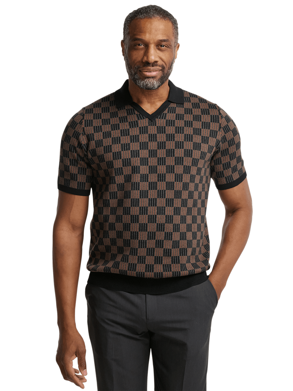 Alternate Image of Cotton V-neck Polo-1