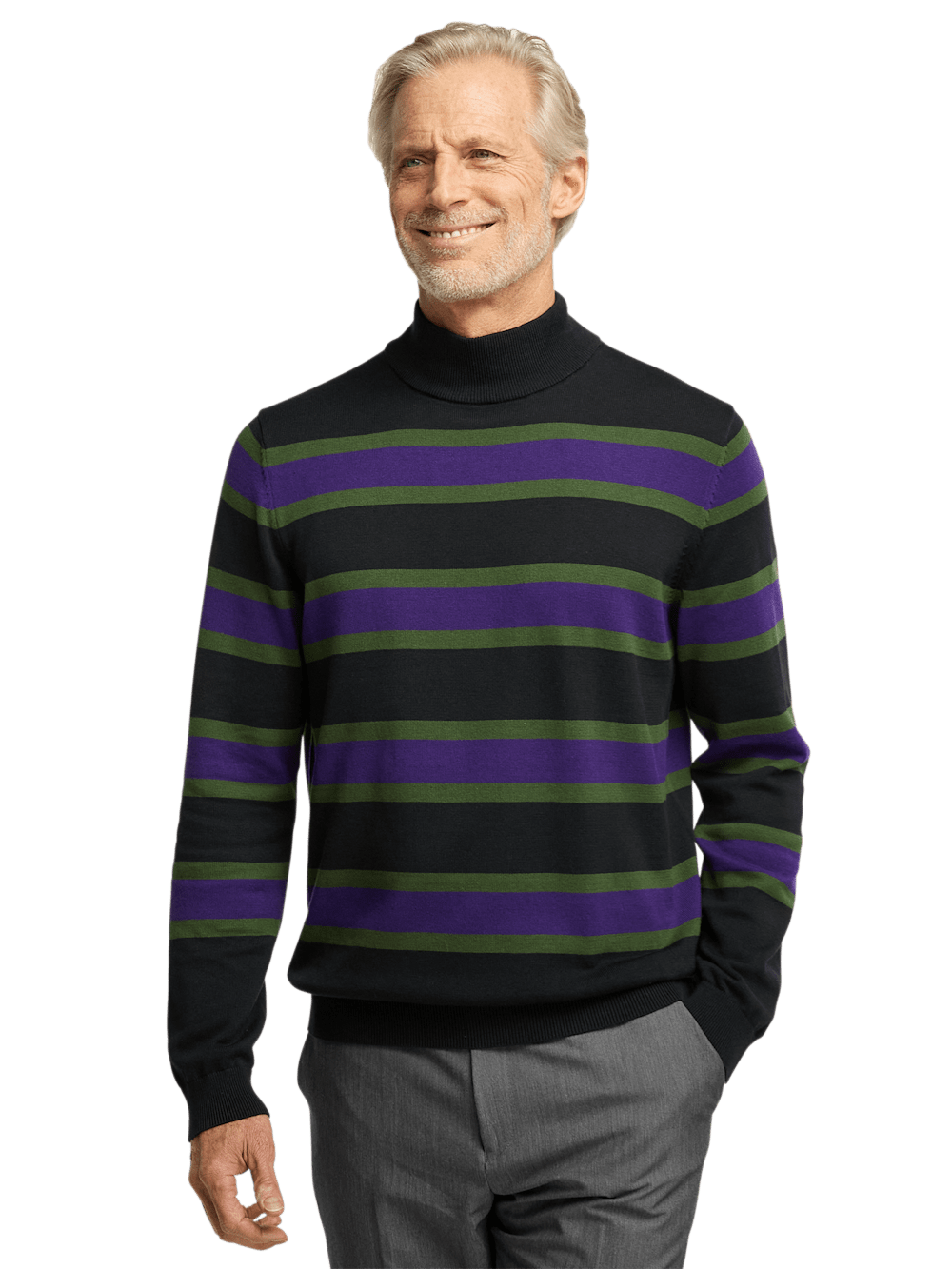 Alternate Image of Cotton Mock Neck Sweater-1