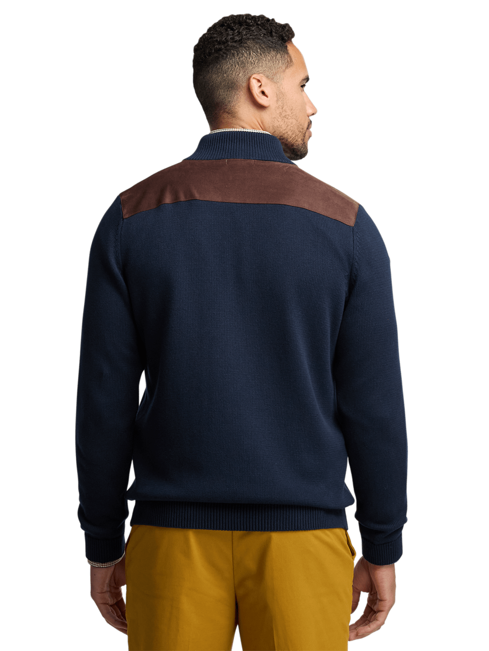 Alternate Image of Cotton Full Zip Mock Neck Sweater-4