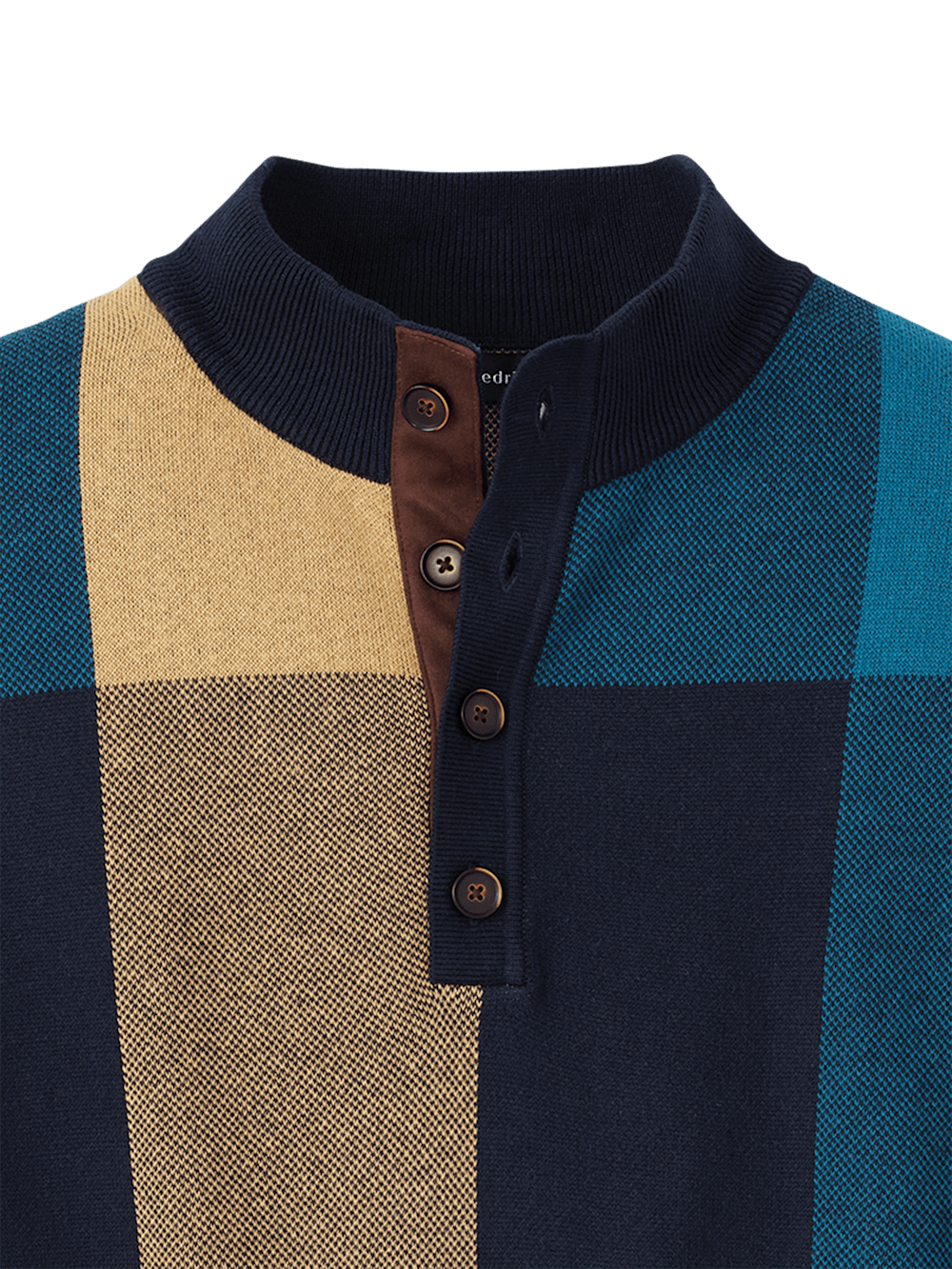 Alternate Image of Cotton Four Button Mock Neck Sweater-5