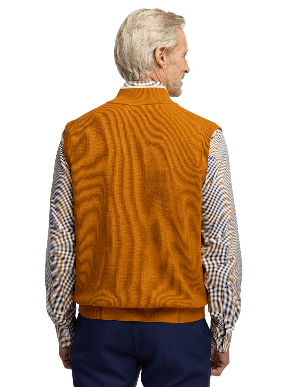 Alternate Image of Cotton Full Zip Mock Neck Vest-4