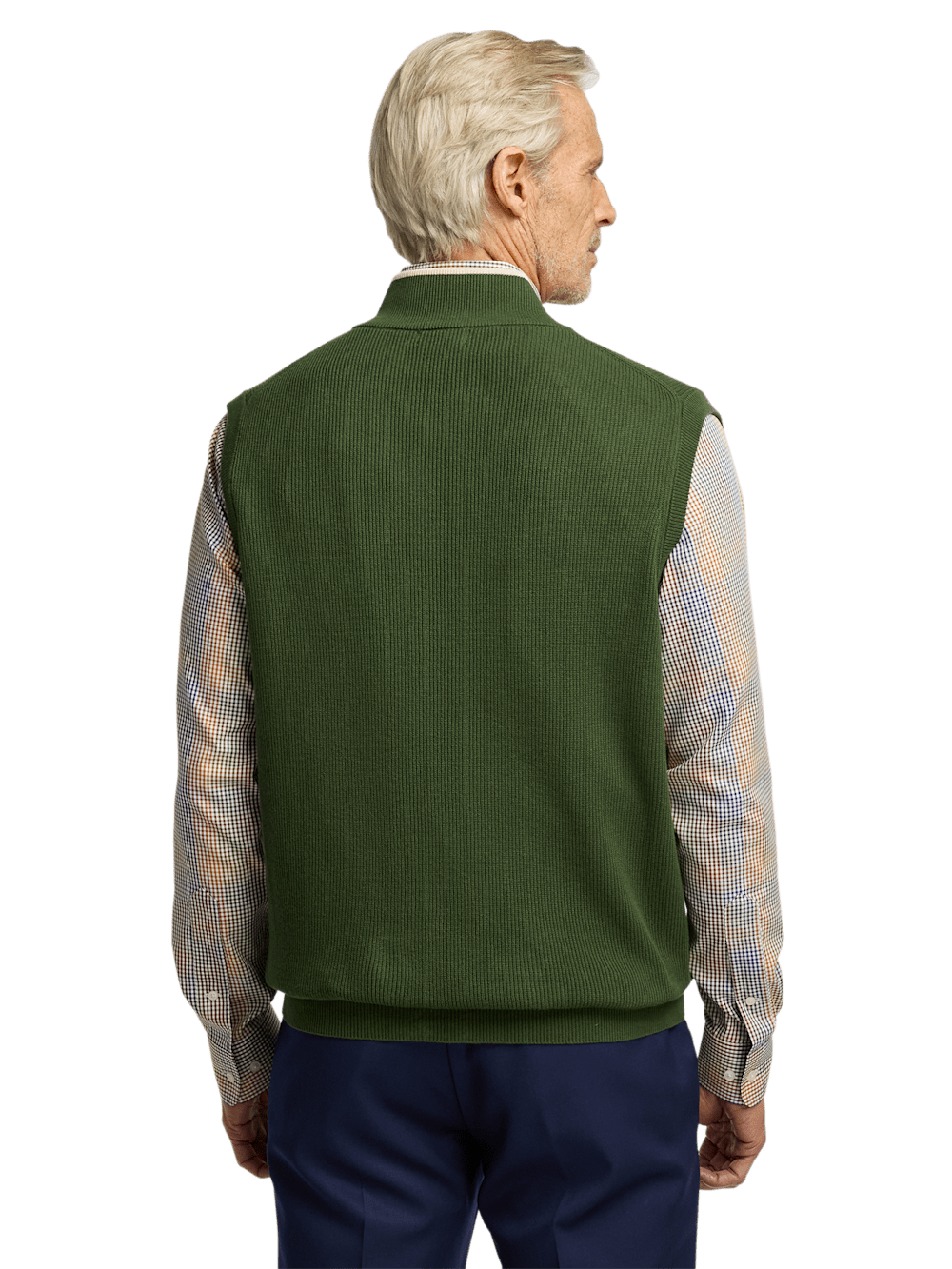 Alternate Image of Cotton Full Zip Mock Neck Vest-4