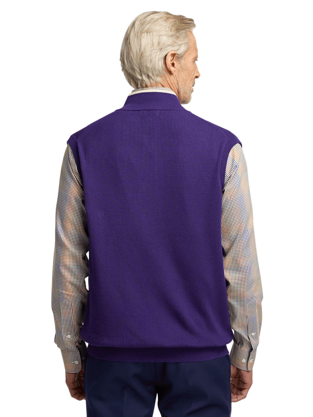 Alternate Image of Cotton Full Zip Mock Neck Vest-4