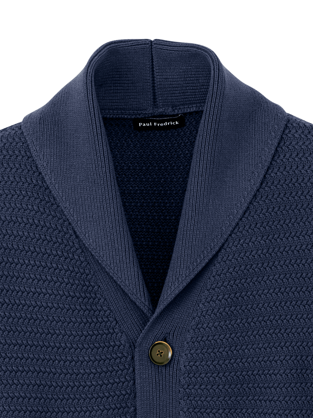 Alternate Image of Cotton Button Front Shawl Collar Cardigan Sweater-5