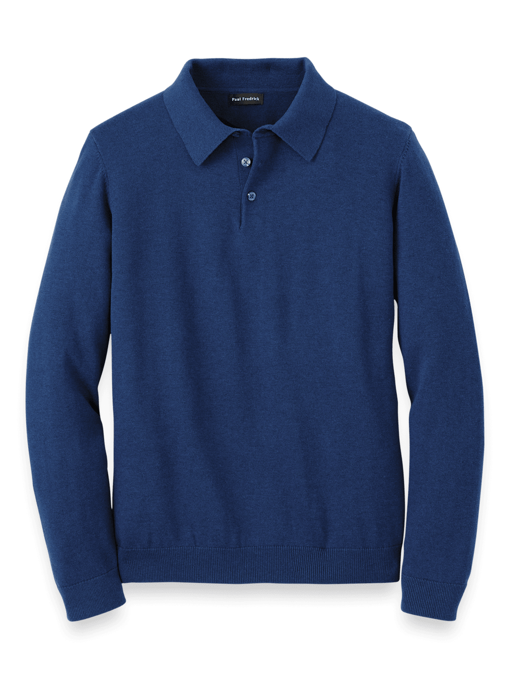 Product Image of Supima Cotton Three Button Polo-Dark Blue