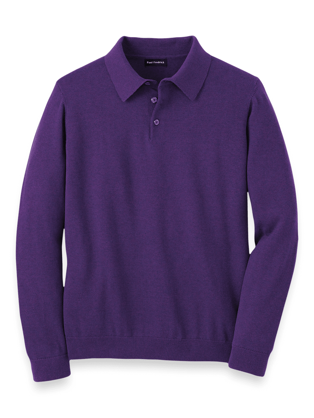 Product Image of Supima Cotton Three Button Polo-Plum