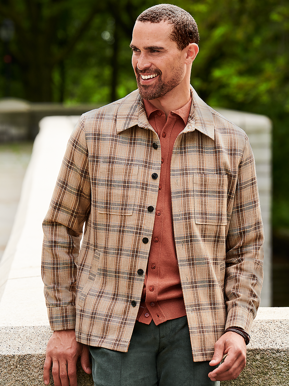 Alternate Image of Wool Blend Plaid Shirt Jacket-5