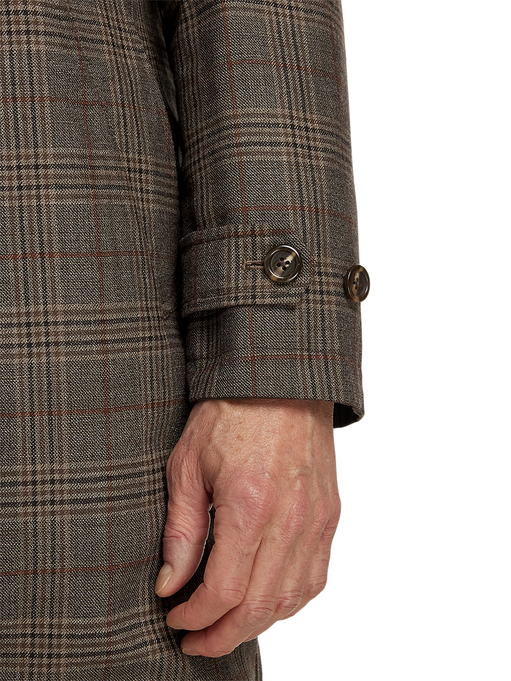 Alternate Image of Wool / Cotton Stretch Reversible Plaid Trench Coat-3