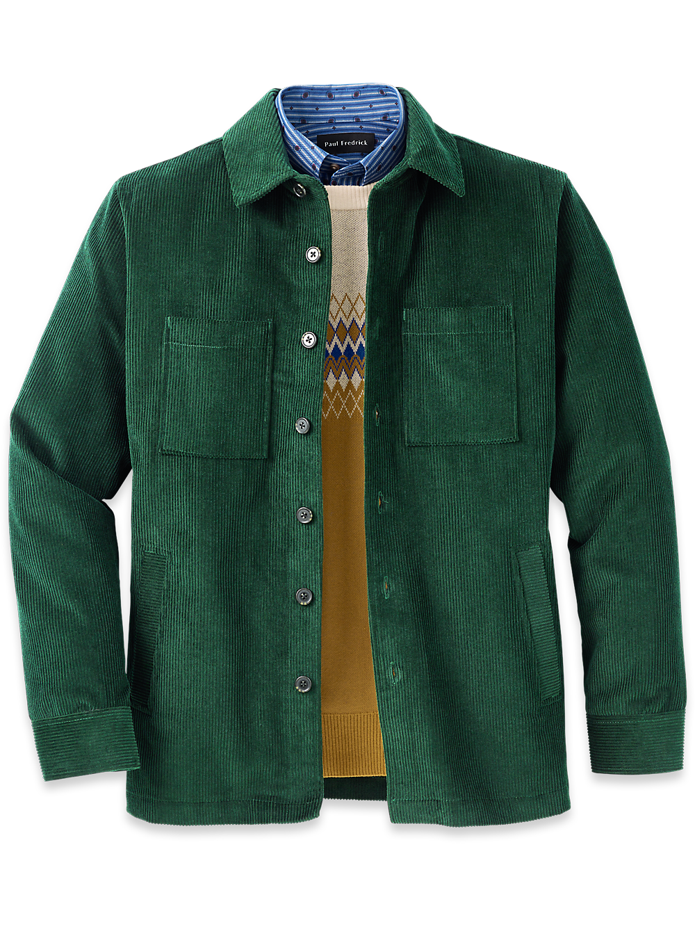 Product Image of Cotton Corduroy Shirt Jacket-Hunter