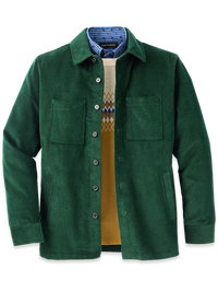 Cotton Corduroy Shirt Jacket - Hunter