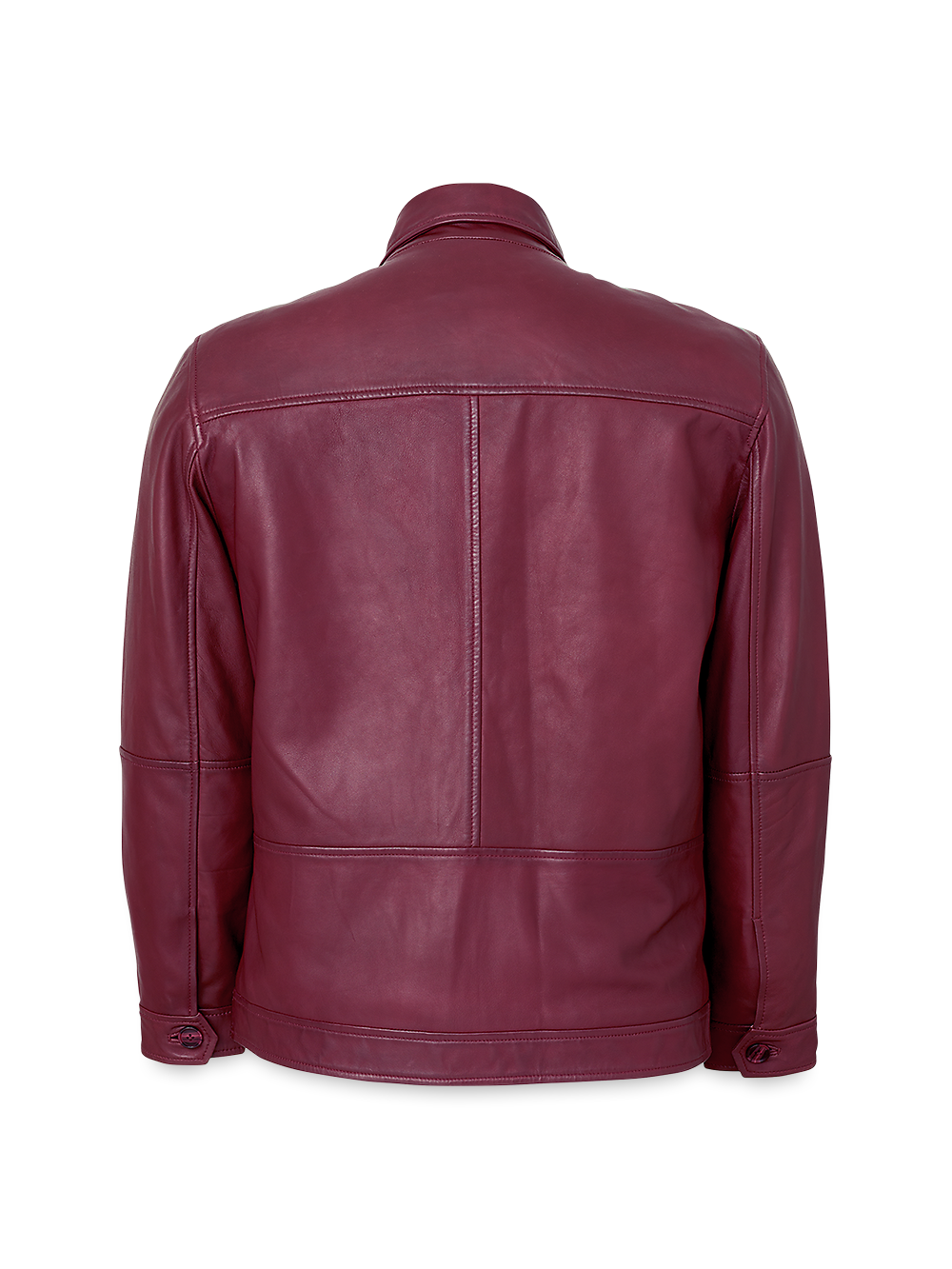 Alternate Image of Leather Bomber Jacket-4