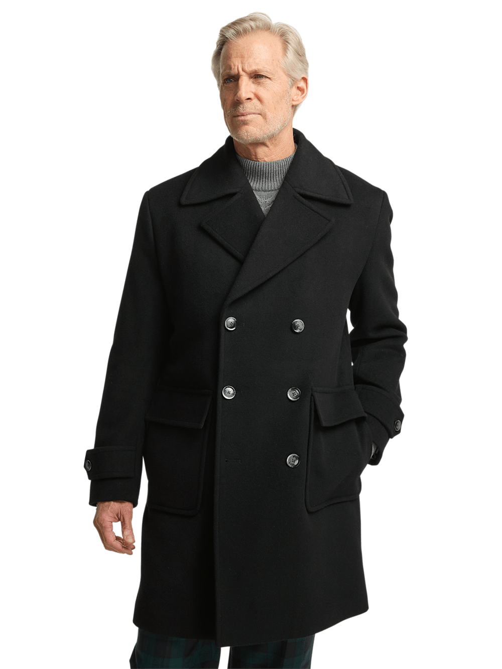 Alternate Image of Wool Double Breasted Topcoat-1