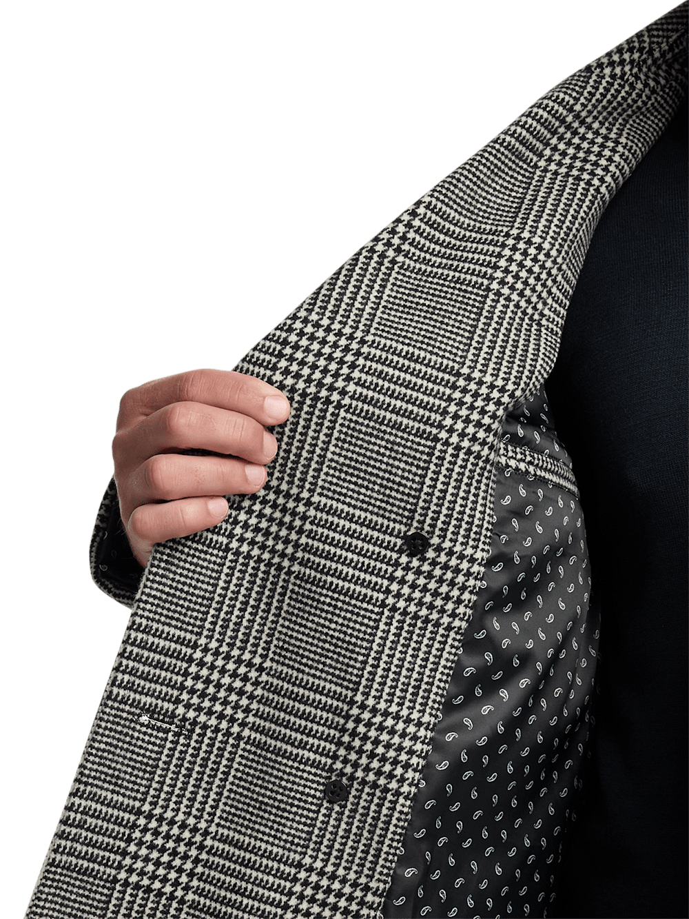 Alternate Image of Wool Blend Plaid Double Breasted Topcoat-4