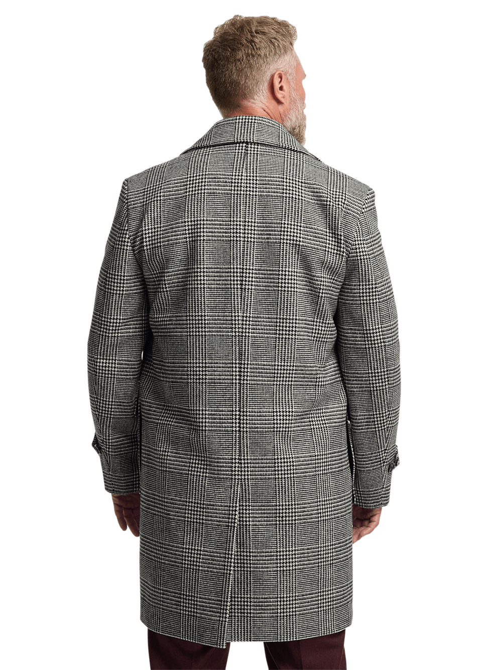 Alternate Image of Wool Blend Plaid Double Breasted Topcoat-7