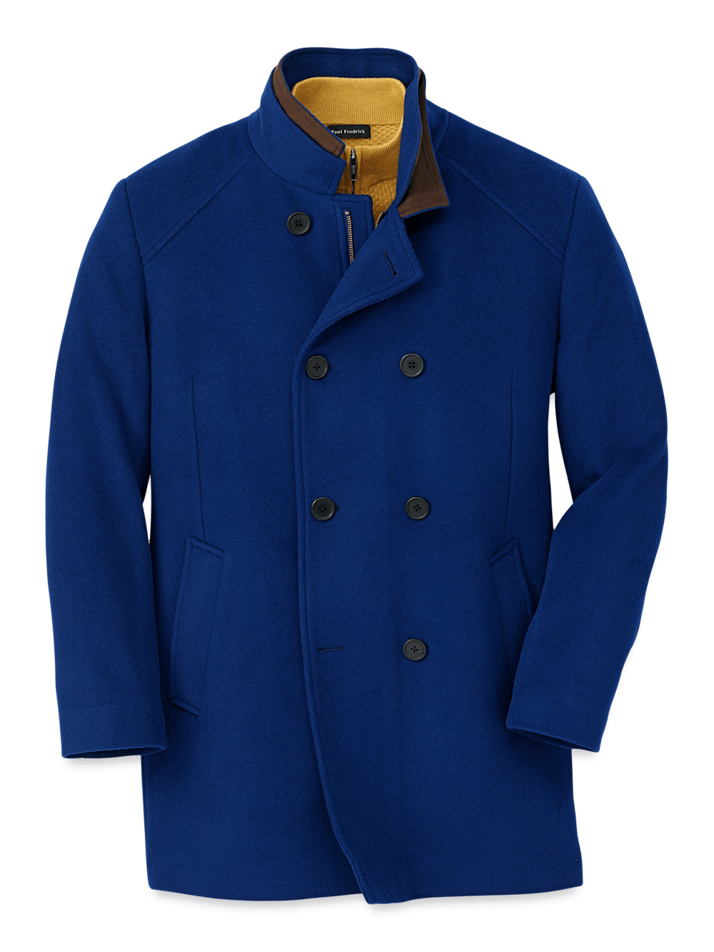 Product Image of Wool Double Breasted Carcoat-Royal Blue