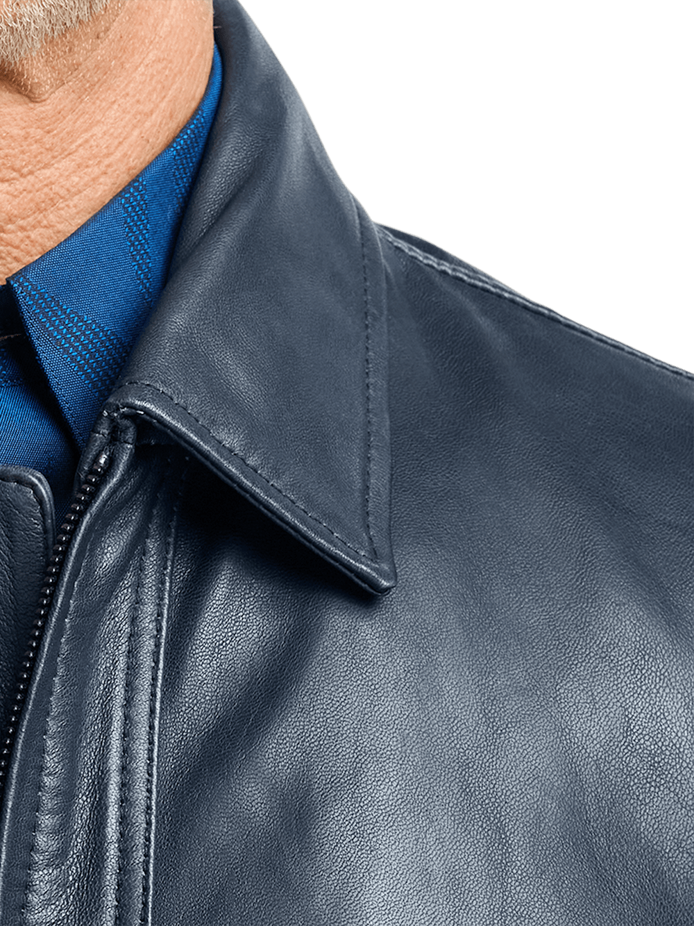 Alternate Image of Leather Bomber Jacket-5