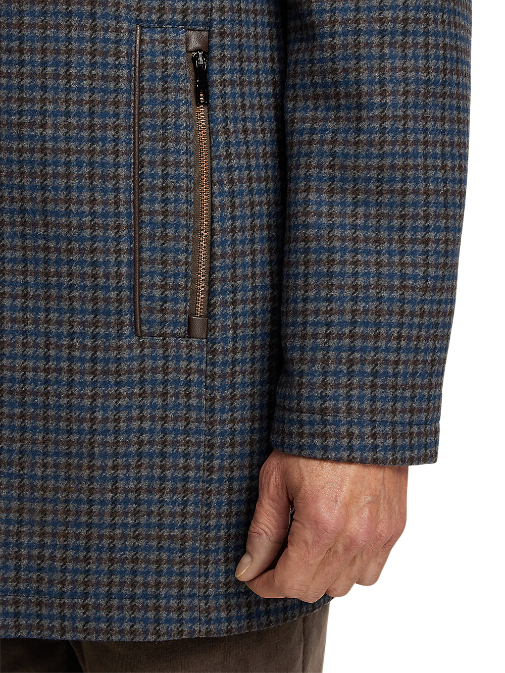 Alternate Image of Wool Blend Check Carcoat-2