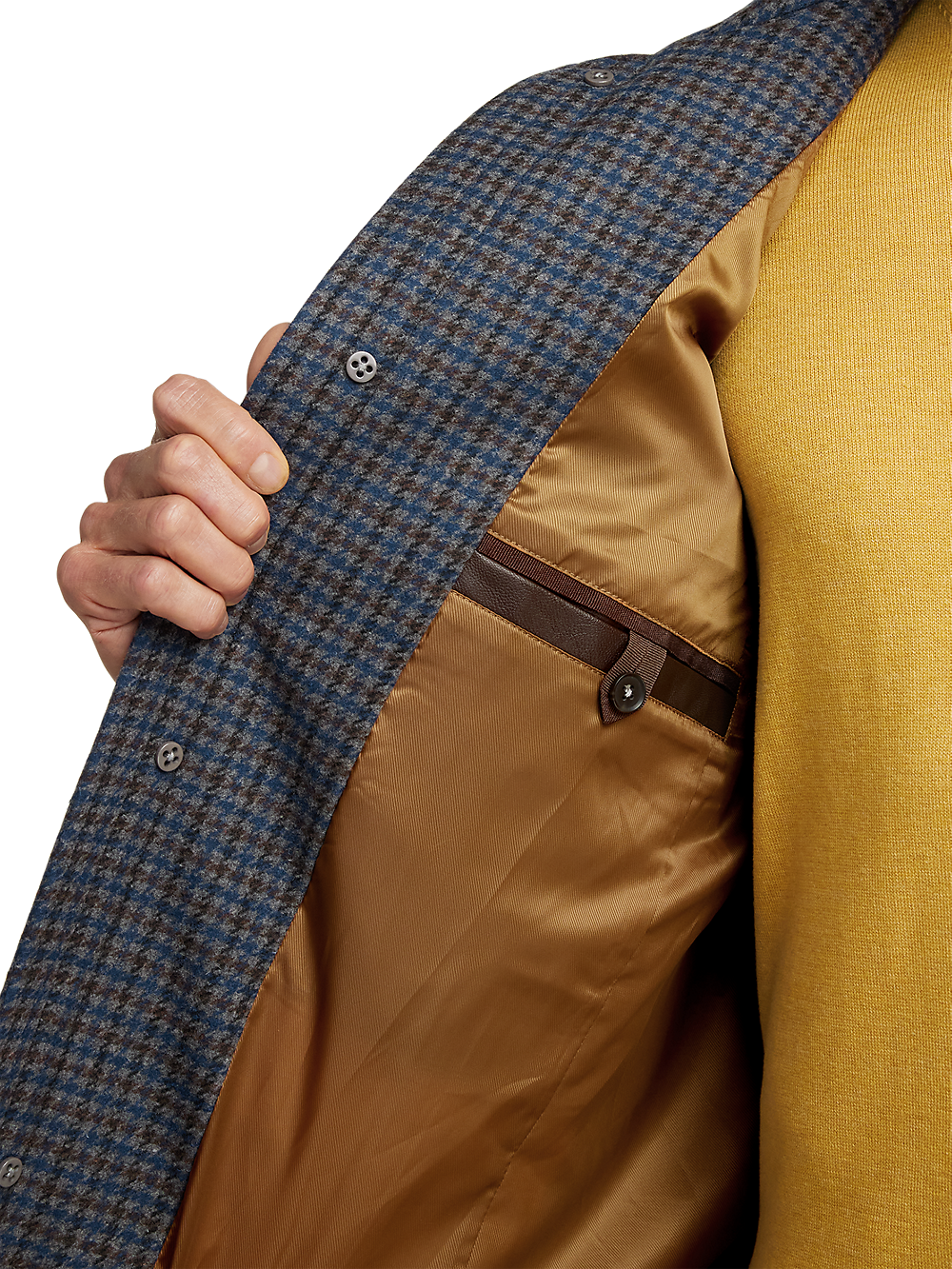 Alternate Image of Wool Blend Check Carcoat-3