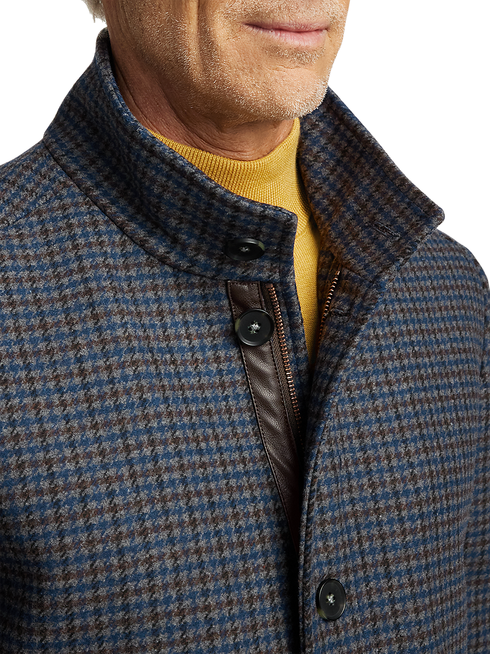 Alternate Image of Wool Blend Check Carcoat-5