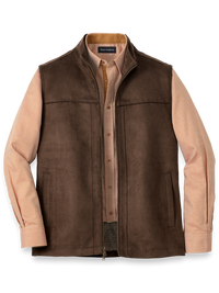 Microsuede Vest - Brown