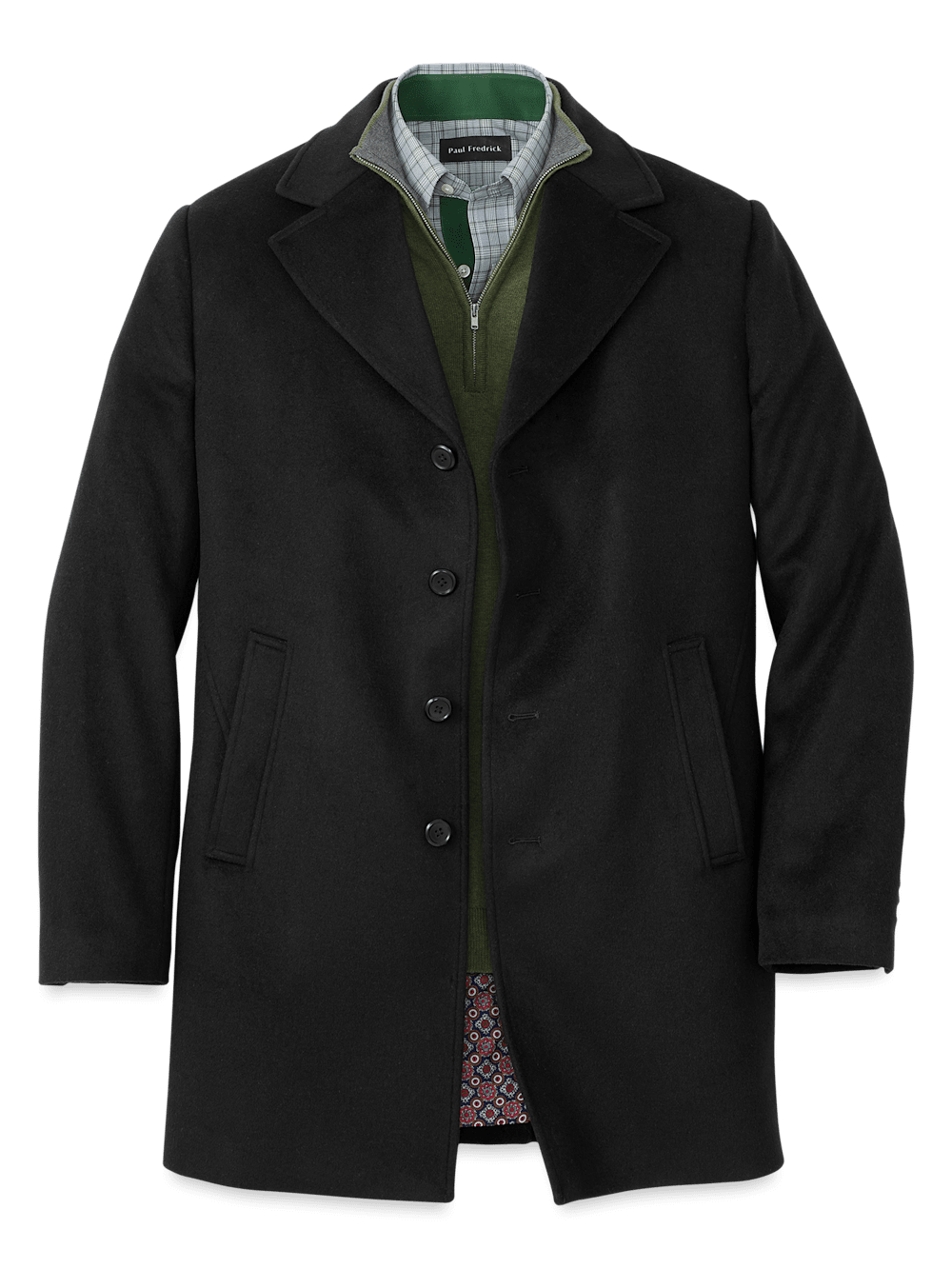 Product Image of Wool Blend Topcoat-Black