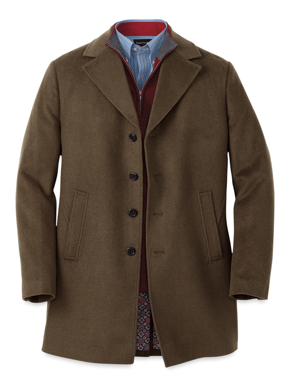 Product Image of Wool Blend Topcoat-Olive