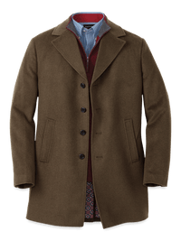 Wool Blend Topcoat - Olive