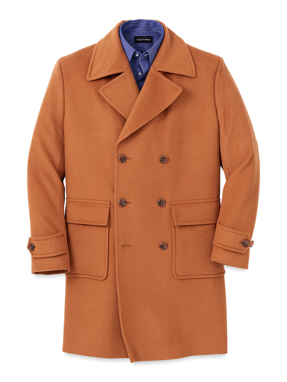 Product Image of Wool Double Breasted Topcoat-Whiskey