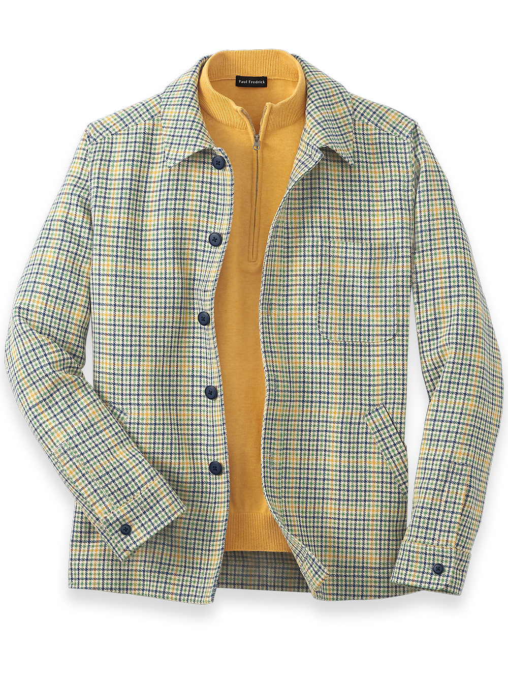 Product Image of Cotton Blend Check Shirt Jacket-Multi