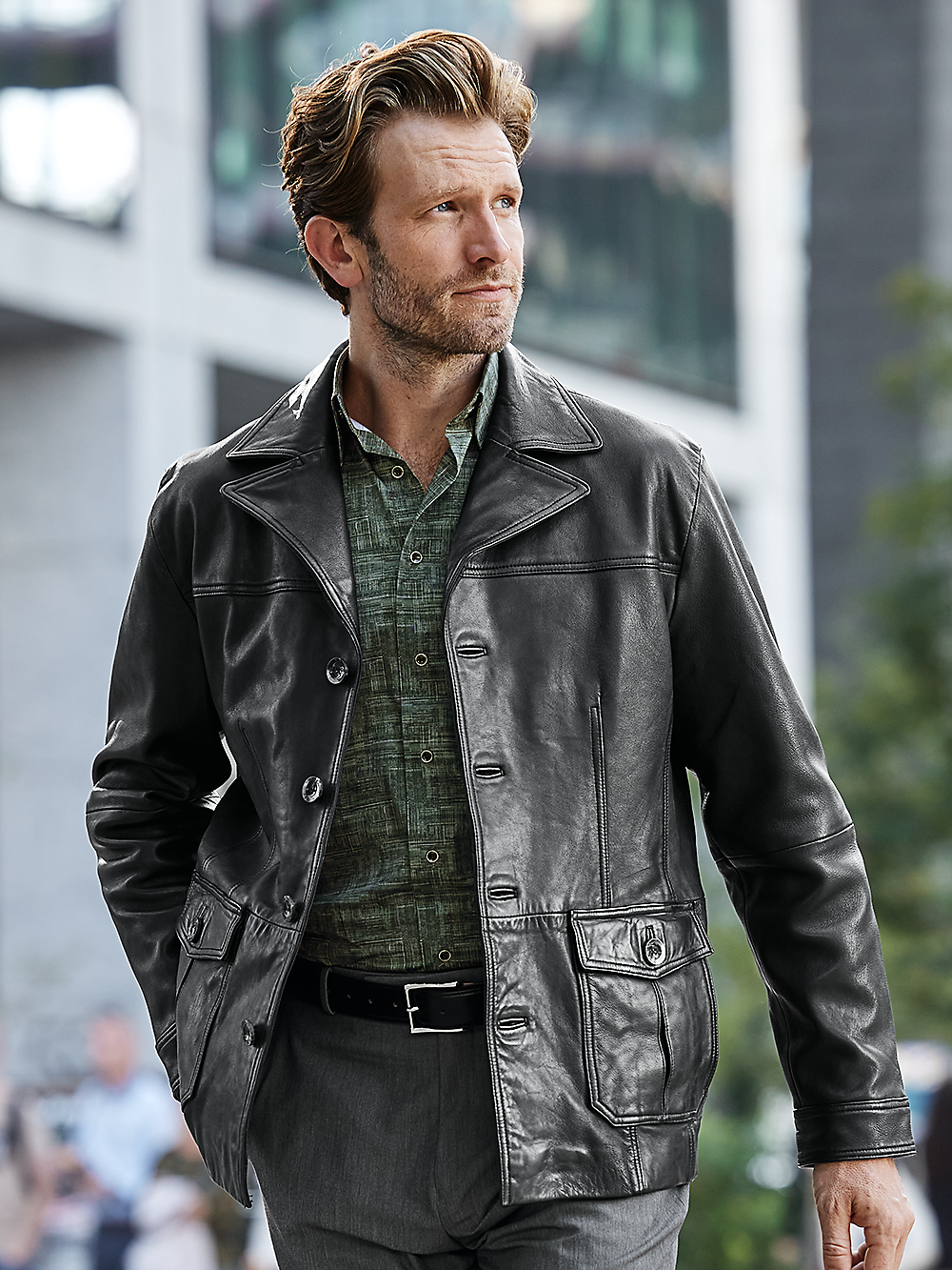 Alternate Image of Leather Jacket-1