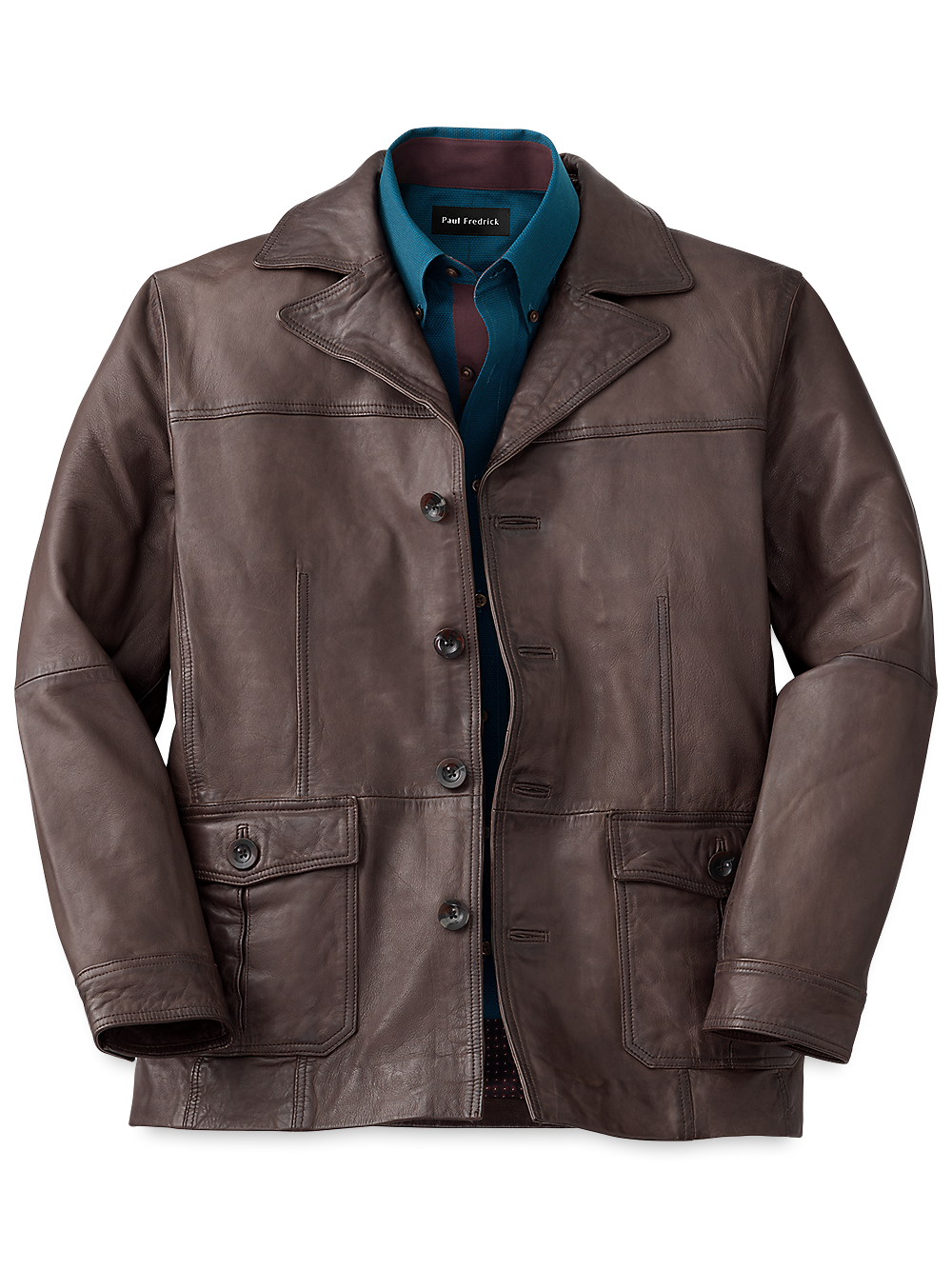 Product Image of Leather Jacket-Brown